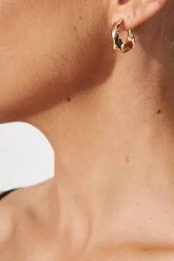 Clearance Stare Hoop Earrings In Gold Jewellery|Engagement Party