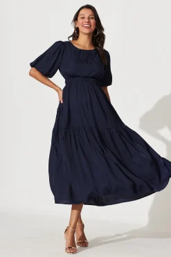 Best Stargazer Midi Dress In Navy Dresses|Casual