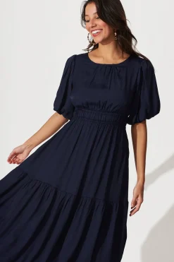 Best Stargazer Midi Dress In Navy Dresses|Casual