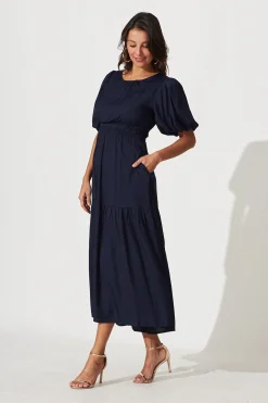 Best Stargazer Midi Dress In Navy Dresses|Casual
