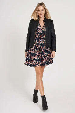 Outlet Stefany Jacket in Black Outerwear|Outerwear