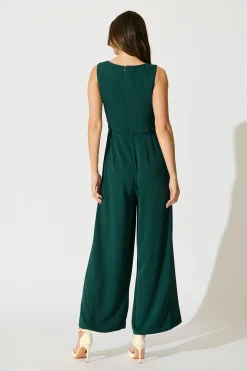 Hot Studio Mode Jumpsuit in Emerald Bottoms|Playsuits & Jumpsuits