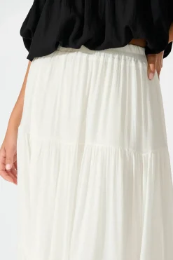 Best Sylvestra Maxi Skirt in White Cotton Blend Bottoms|Skirts & Shorts