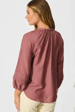 Discount Taleena Top in Blush Linen Blend Tops|Casual