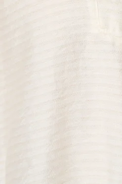 Outlet Taleena Top in White Linen Blend Tops|Casual