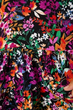 Outlet Talena Top In Black Multi Floral Tops|Casual