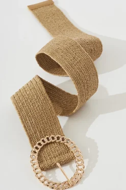Discount Tary Stretch Belt In Light Brown Belts