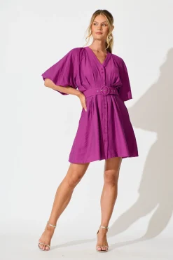 Fashion Teagan Dress in Plum Dresses|Party