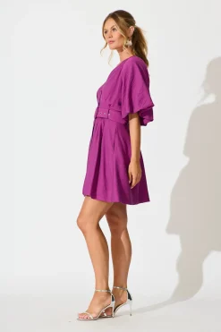 Fashion Teagan Dress in Plum Dresses|Party