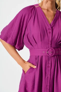 Fashion Teagan Dress in Plum Dresses|Party