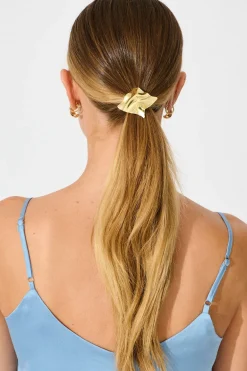Hot Terra Metal Ponytail Hair Tie in Gold Hair Accessories