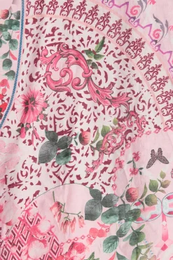 New Tessa Maxi Shirt Dress in Pink Floral Cotton Blend Dresses|Party