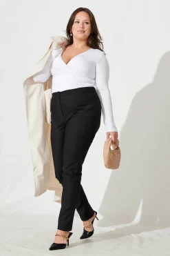 Outlet The Boss Pants In Black Bottoms|Pants