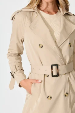 Outlet The Signature Midi Trench Coat in Beige Outerwear|Outerwear