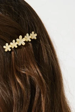 Sale Tiami Floral Hair Clip in Gold Hair Accessories