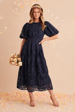 Clearance Tillie Lace Maxi Dress In Navy Dresses|Formal