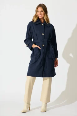 Best Timeless Touch Coat in Navy Outerwear|Outerwear