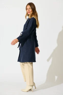Best Timeless Touch Coat in Navy Outerwear|Outerwear