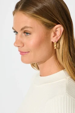 New Tina Twisted Hoop Earrings in 18k Gold Plated Jewellery