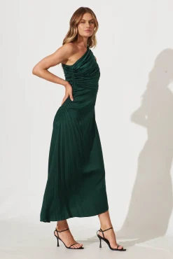 Discount Toulon One Shoulder Maxi Dress In Emerald Dresses|Formal