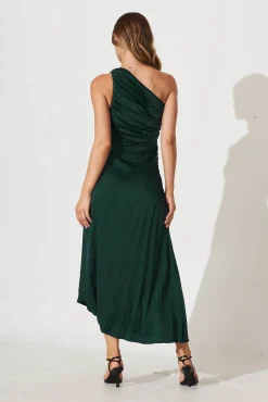 Discount Toulon One Shoulder Maxi Dress In Emerald Dresses|Formal