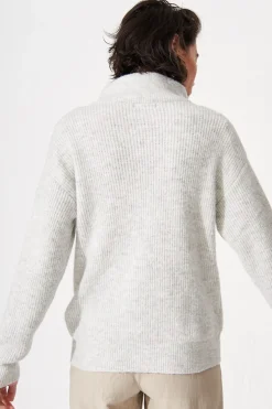 Best Uma Zip Athleisure Knit in Grey Knitwear|Knitwear