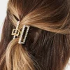 Clearance Valerie Pearl Square Hair Claw In White Hair Accessories|Wedding Guest