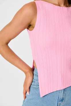 Hot Valley Top In Pink Tops|Casual