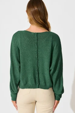 Sale Vancouver Knit in Green Cotton Blend Knitwear|Knitwear