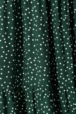 Sale Violet Maxi Dress In Emerald With White Spot Dresses