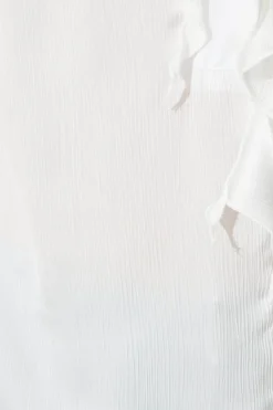 Online Vivica Top in White Crinkle Satin Tops