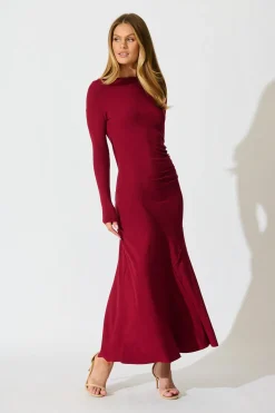 Fashion Wild Grace Maxi Dress In Wine Dresses|Casual