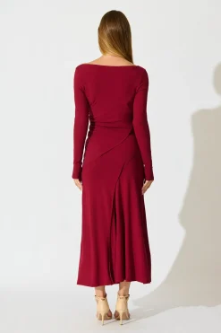 Fashion Wild Grace Maxi Dress In Wine Dresses|Casual