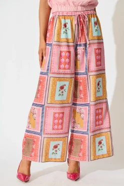 Online Wildflower Whisper Pant in Pink Multi Floral Tile Print Bottoms