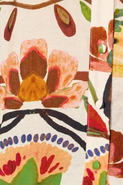 Sale Willow Breeze Shirt in Cream with Multi Floral Print Tops