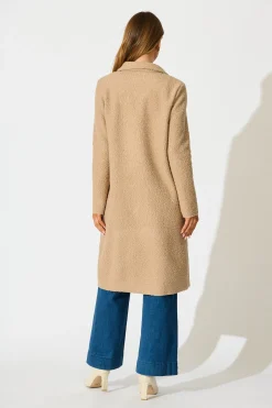 Online Wilma Coat in Camel Boucle Outerwear|Outerwear