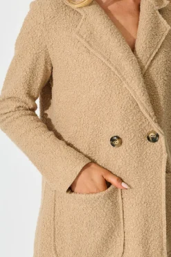 Online Wilma Coat in Camel Boucle Outerwear|Outerwear
