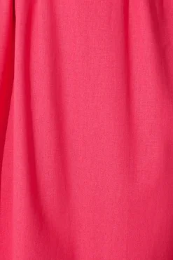 Clearance Wintour Midi Dress In Pink Linen Blend Dresses|Casual