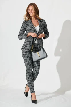 Sale Workflow Stretch Blazer In Black Check Outerwear|Outerwear