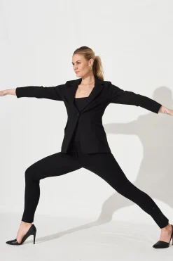 New Workflow Stretch Blazer In Black Outerwear|Outerwear