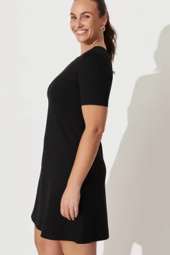 Hot Workflow Stretch Dress In Black Dresses|Casual