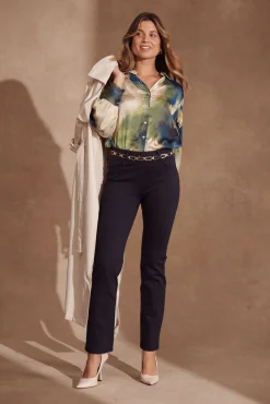 Sale Workflow Stretch Straight Leg Pocket Pant In Navy Bottoms|Pants
