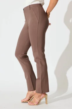 Hot Workflow Stretch Yoga Pants in Mocha Bottoms|Pants