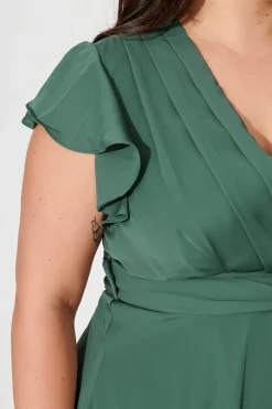 New Wynter Maxi Dress in Green Chiffon Dresses|Party