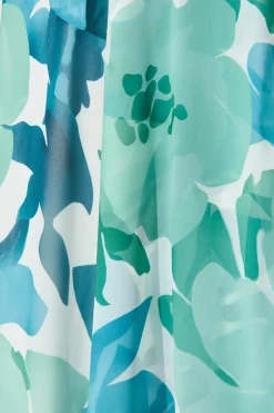 Sale Wynter Maxi Dress In Green And Blue Floral Chiffon Dresses|Party
