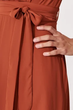 Discount Wynter Maxi Dress in Rust Chiffon Dresses|Formal