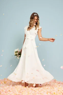 Discount Wynter Maxi Dress in White Chiffon Dresses|Party