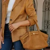 Sale Yuna Tote Bag in Tan Suedette Bags