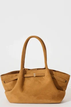 Sale Yuna Tote Bag in Tan Suedette Bags