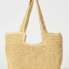 Clearance Zoe Straw Tote Bag in Beige Bags